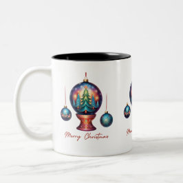 Frohe Weihnachtsschmuck Zweifarbige Tasse