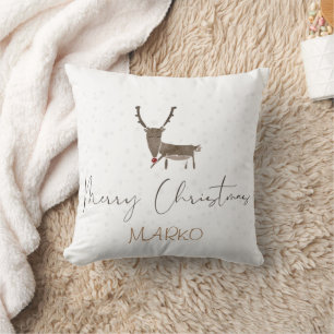 Frohe Weihnachtsschnecke Kissen