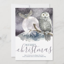 Frohe Weihnachtsschneeauge Personalisiert Feiertagskarte