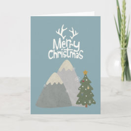 Frohe Weihnachtsschneeberge Karte