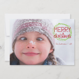 Frohe Weihnachtsschneebubbles Weihnachtsfotokarte Feiertagskarte