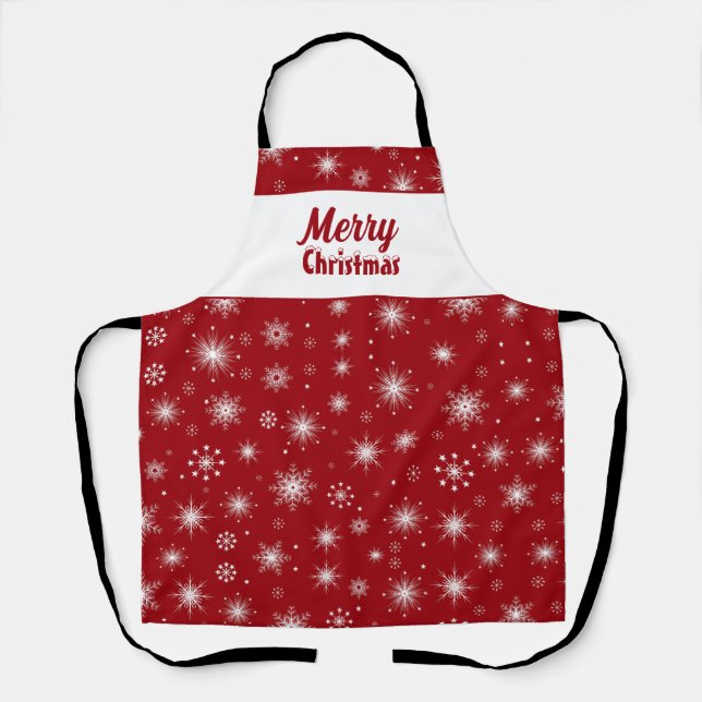 Frohe Weihnachtsschneeflocke Schürze (Vorderseite)