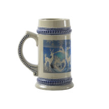 Frohe Weihnachtsschneeflocken Blauer Pristine Schn