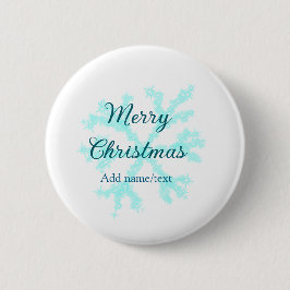 Frohe Weihnachtsschneeflocken Glitzer funkeln ni Button