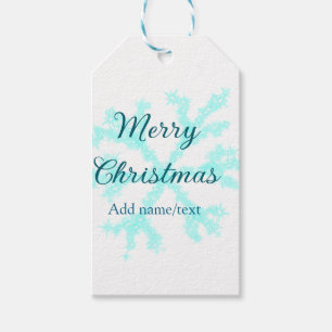Frohe Weihnachtsschneeflocken Glitzer funkeln ni Geschenkanhänger