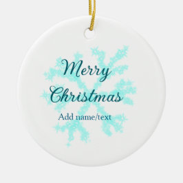 Frohe Weihnachtsschneeflocken Glitzer funkeln ni Keramik Ornament
