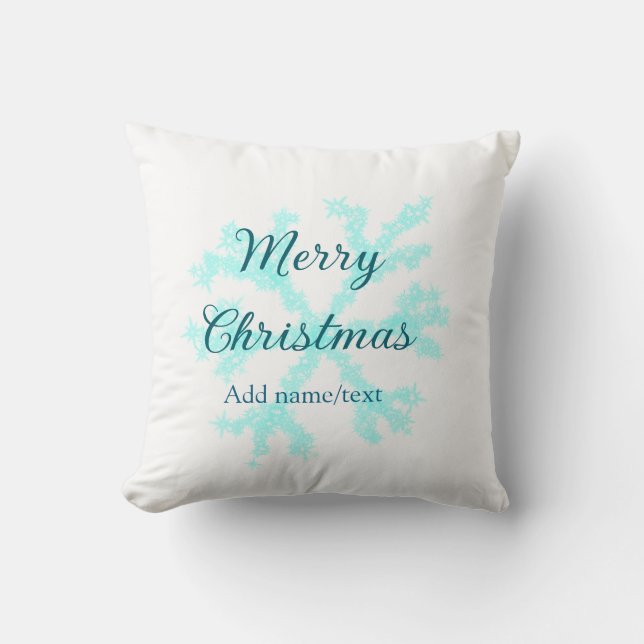 Frohe Weihnachtsschneeflocken Glitzer funkeln ni Kissen (Vorderseite)