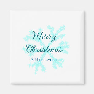 Frohe Weihnachtsschneeflocken Glitzer funkeln ni Magnet