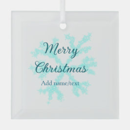 Frohe Weihnachtsschneeflocken Glitzer funkeln ni Ornament Aus Glas