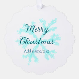 Frohe Weihnachtsschneeflocken Glitzer funkeln ni Ornament Karte