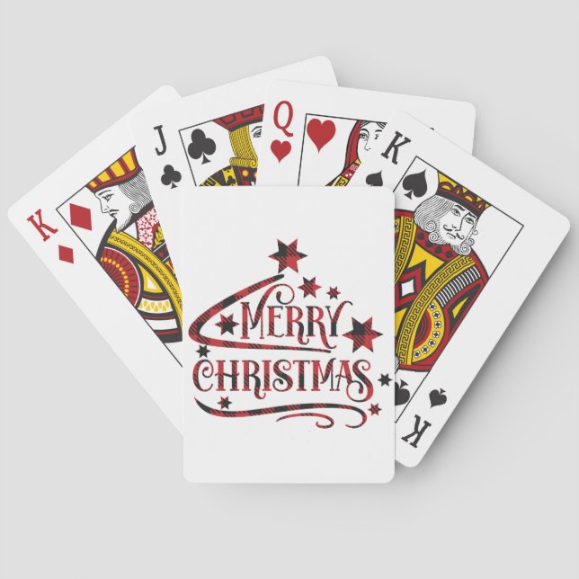 Frohe Weihnachtsschneeflocken, gutes Neues Jahr Spielkarten (Rückseite)