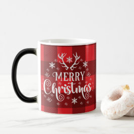 Frohe Weihnachtsschneeflocken, gutes Neues Jahr Verwandlungstasse