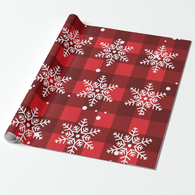 Frohe Weihnachtsschneeflocken, mit Liebe von Santa Geschenkpapier (Ungerollt)