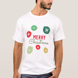 Frohe Weihnachtsschneeflocken Ornament T-Shirt
