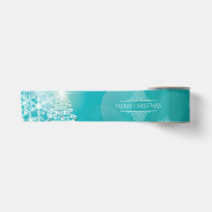 Frohe Weihnachtsschneeflocken Tree Blume & Stars Satinband
