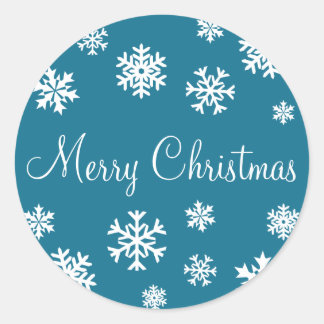 Frohe Weihnachtsschneeflocken Umschlag Sticker Sie