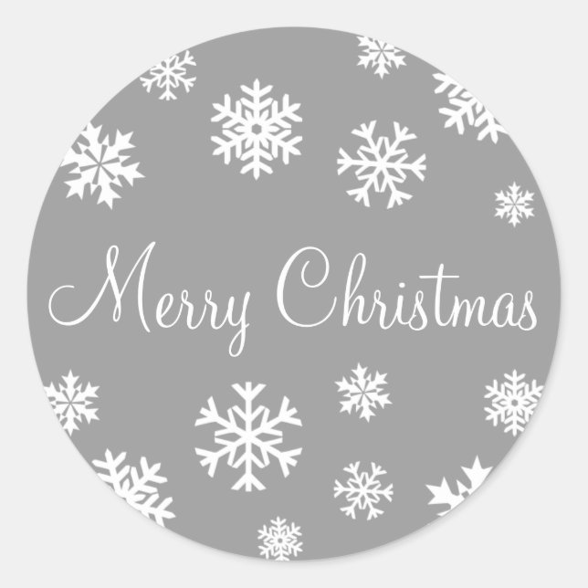 Frohe Weihnachtsschneeflocken Umschlag Sticker Sie (Vorderseite)