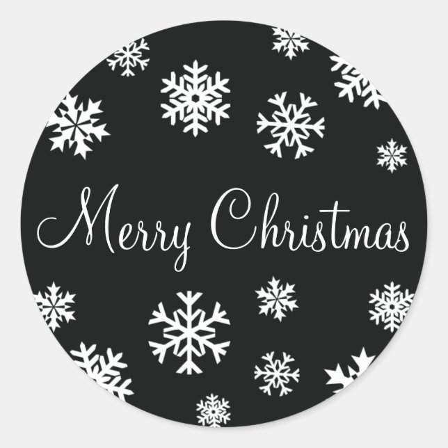 Frohe Weihnachtsschneeflocken Umschlag Sticker Sie (Vorderseite)