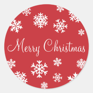 Frohe Weihnachtsschneeflocken Umschlag Sticker Sie