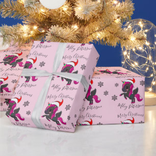 Frohe Weihnachtsschneeflocken und Schneeflocken pe Geschenkpapier