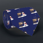 Frohe Weihnachtsschneemann & Niedliche Rentiere Krawatte<br><div class="desc">Ein Reh frisst die Karottennase des Schneemans und teilt sie mit einem niedlichen Hasen.</div>