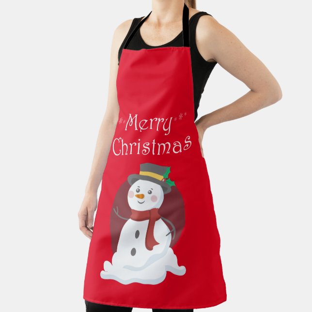 Frohe Weihnachtsschneemann Schürze (InSitu)