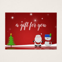Frohe Weihnachtsschneemann und Weihnachtsgeschenk-