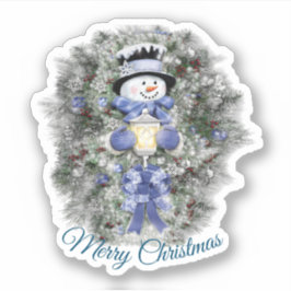 Frohe Weihnachtsschneemänner Aufkleber