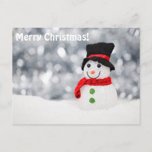 Frohe Weihnachtsschneemänner Feiertagspostkarte