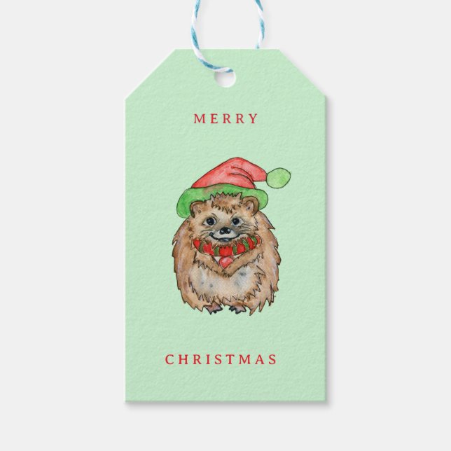 Frohe Weihnachtsschneemänner Geschenkanhänger (Vorderseite)