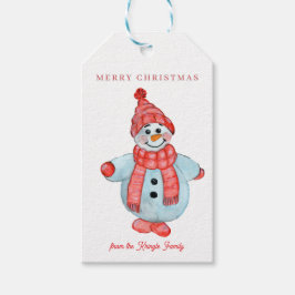Frohe Weihnachtsschneemänner Geschenkanhänger