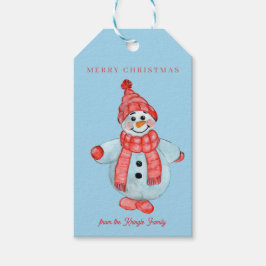 Frohe Weihnachtsschneemänner Geschenkanhänger