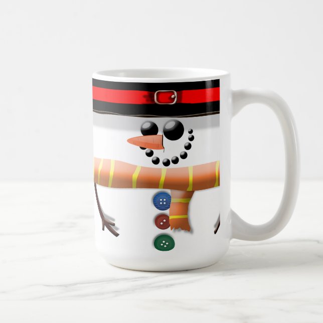 Frohe Weihnachtsschneemänner Kaffeetasse (Rechts)