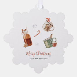 Frohe Weihnachtsschokolade Ornament Karte