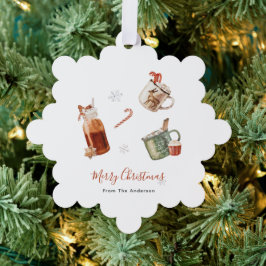Frohe Weihnachtsschokolade Ornament Karte