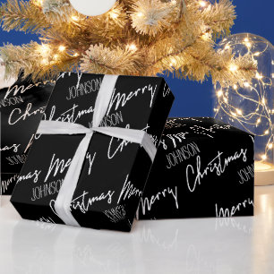 Frohe Weihnachtsschrift aus dem Namen Nordic Cousy Geschenkpapier