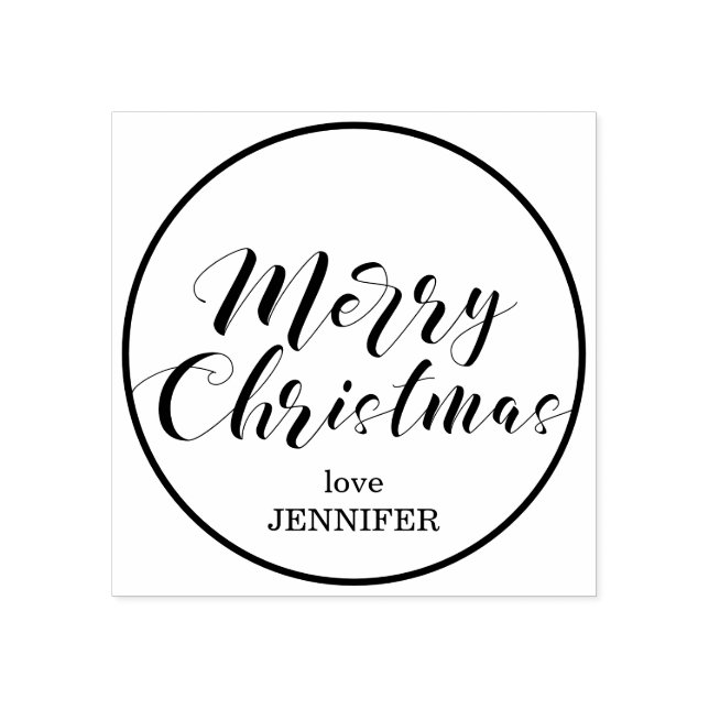 Frohe Weihnachtsschrift Gummistempel (Prägung)