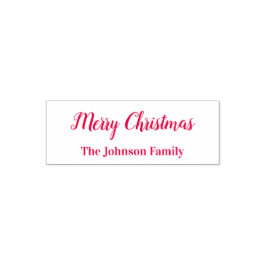 Frohe Weihnachtsschrift mit Name Text Template Permastempel