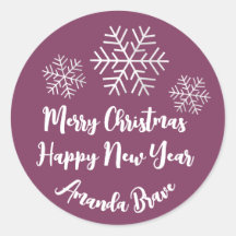 Frohe Weihnachtsschrift Name Snowflake Berry Pink
