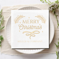 Frohe Weihnachtsschrift Personalisierter Firmennam