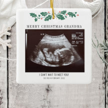 Frohe Weihnachtsschwangerschaft Ultrasound Foto Om