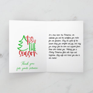 Frohe Weihnachtssoldat - geklappte Grußkarte Karte