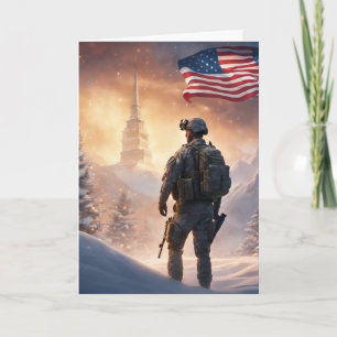 Frohe Weihnachtssoldat - geklappte Grußkarte Karte