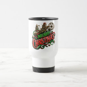Frohe Weihnachtsstampunk Reisebecher