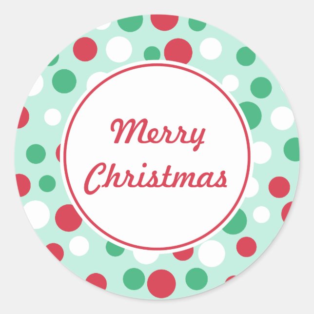 Frohe Weihnachtsstempel Stickers (Vorderseite)