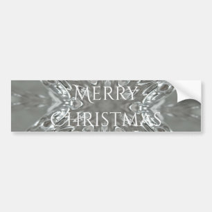 Frohe Weihnachtsstern Antique Silver Gray Autoaufkleber
