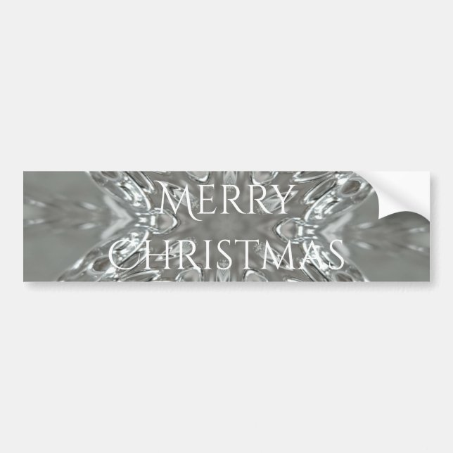 Frohe Weihnachtsstern Antique Silver Gray Autoaufkleber (Vorne)