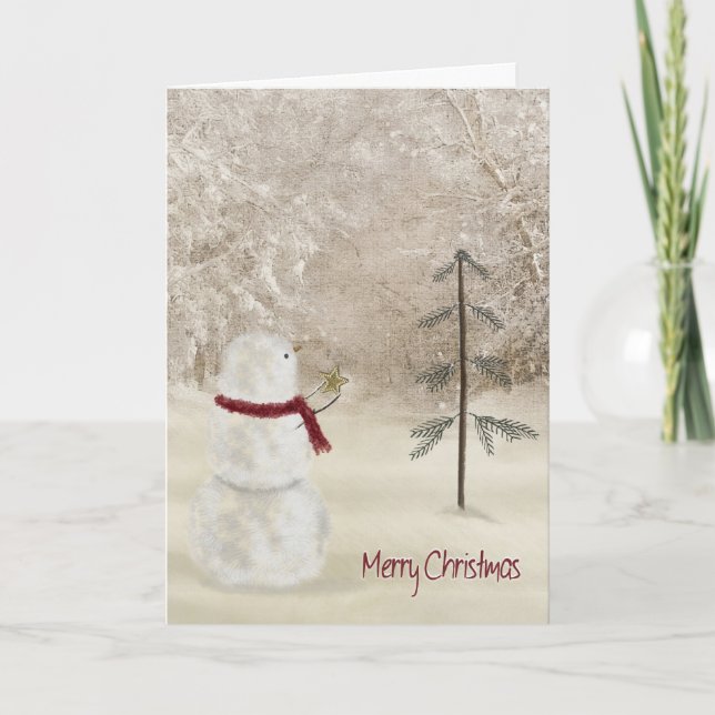 Frohe Weihnachtsstern Feiertagskarte (Vorderseite)