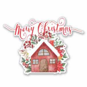 Frohe Weihnachtssticker Aufkleber