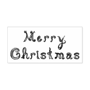 Frohe Weihnachtsstoffe Schriftart Letters Line Art Permastempel